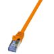 Εικόνα της Καλώδιο Δικτύου Logilink PrimeLine S/FTP Cat.6A 0.25m Orange CQ3018S