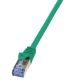 Εικόνα της Καλώδιο Δικτύου Logilink PrimeLine S/FTP Cat.6A 0.25m Green CQ3015S
