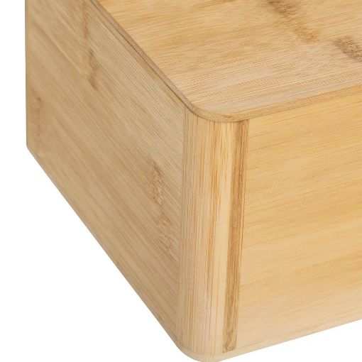 Εικόνα της Ψωμιέρα 5Five Ξύλινη με Καπάκι 33.2x12.7x20.2cm Μπεζ 203031