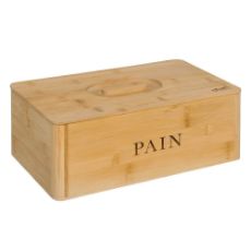 Εικόνα της Ψωμιέρα 5Five Ξύλινη με Καπάκι 33.2x12.7x20.2cm Μπεζ 203031