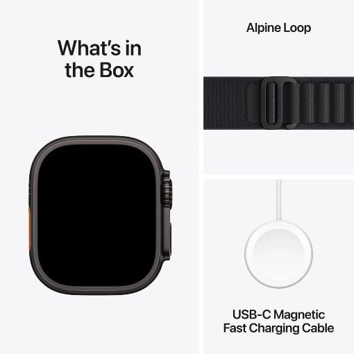 Εικόνα της Apple Watch Ultra 3 49mm Black Titanium Case/Black Alpine Loop (Medium) MF0V4QR/A