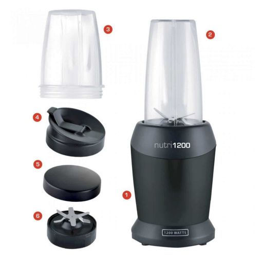 Εικόνα της Μπλέντερ HomeVero Nutri 1200 8-In-1 1200W Black HV-15721-B