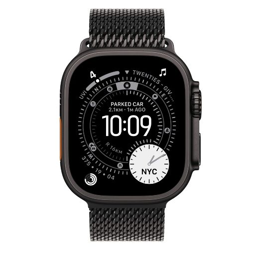 Εικόνα της Apple Watch Ultra 3 49mm Black Titanium Case/Black Titanium Milanese Loop (Small) MF1N4QR/A