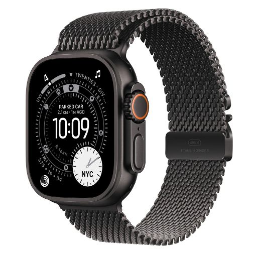 Εικόνα της Apple Watch Ultra 3 49mm Black Titanium Case/Black Titanium Milanese Loop (Small) MF1N4QR/A