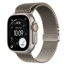 Εικόνα της Apple Watch Ultra 3 49mm Natural Titanium Case/Natural Titanium Milanese Loop (Medium) MEWY4QR/A