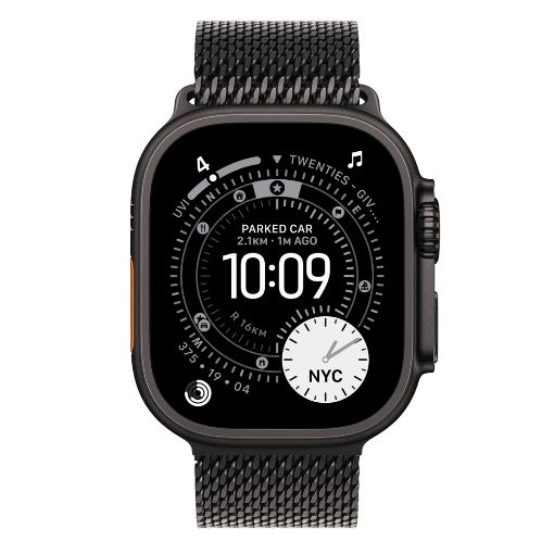 Εικόνα της Apple Watch Ultra 3 49mm Black Titanium Case/Black Titanium Milanese Loop (Large) MF1T4QR/A