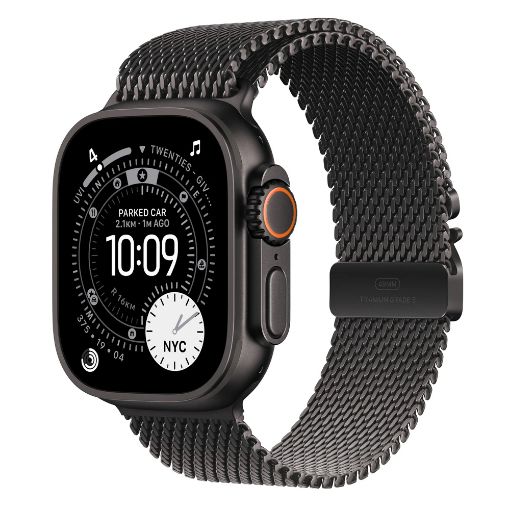 Εικόνα της Apple Watch Ultra 3 49mm Black Titanium Case/Black Titanium Milanese Loop (Large) MF1T4QR/A