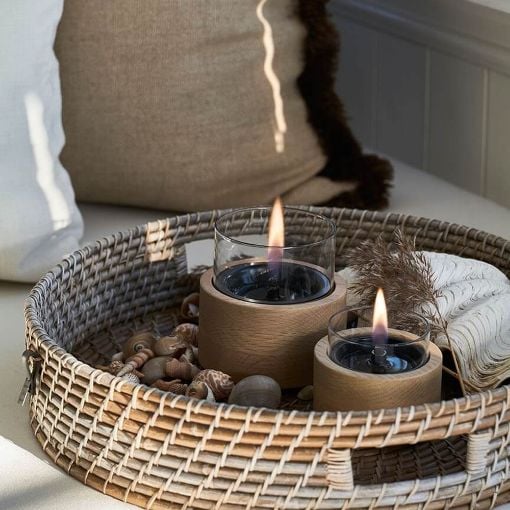 Εικόνα της Επιτραπέζια Εστία Φωτιάς Tenderflame Lotus 12 12x12.5cm 300ml Natural TF-600333