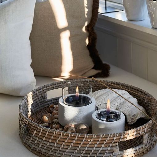 Εικόνα της Επιτραπέζια Εστία Φωτιάς Tenderflame Lotus 10 10x8.5cm 150ml White TF-600332