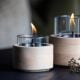 Εικόνα της Επιτραπέζια Εστία Φωτιάς Tenderflame Lotus 10 10x8.5cm 150ml Natural Oak TF-600330