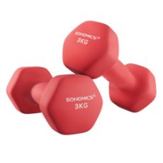 Εικόνα της Σετ Βαράκια Songmics 2 x 3kg Red SYL66RD