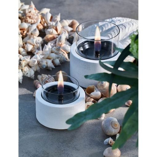 Εικόνα της Επιτραπέζια Εστία Φωτιάς Tenderflame Lotus 12 12x12.5cm 300ml White TF-600335