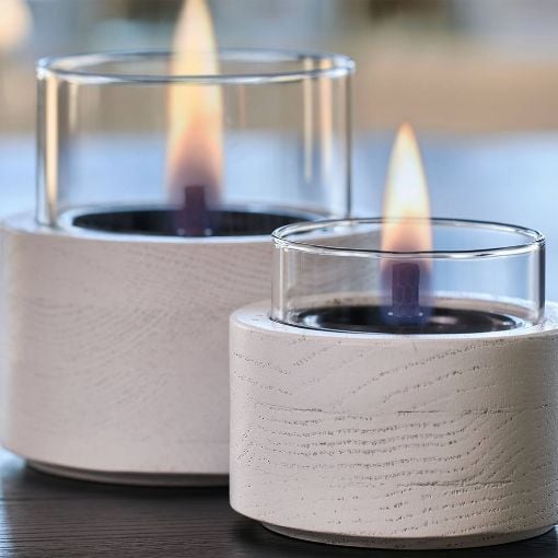 Εικόνα της Επιτραπέζια Εστία Φωτιάς Tenderflame Lotus 12 12x12.5cm 300ml White TF-600335