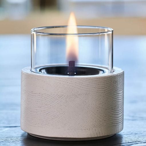 Εικόνα της Επιτραπέζια Εστία Φωτιάς Tenderflame Lotus 12 12x12.5cm 300ml White TF-600335