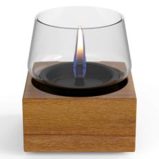 Εικόνα της Επιτραπέζια Εστία Φωτιάς Tenderflame Poppy 14 14x14x14.3cm 300ml Natural Oak TF-600026