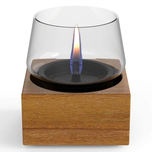 Εικόνα της Επιτραπέζια Εστία Φωτιάς Tenderflame Poppy 14 14x14x14.3cm 300ml Natural Oak TF-600026