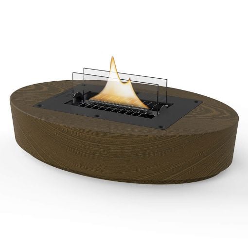 Εικόνα της Επιτραπέζια Εστία Φωτιάς Tenderflame Carnation 33x22x11cm 500ml Black Oak TF-600039