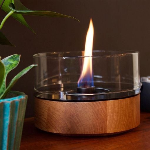 Εικόνα της Επιτραπέζια Εστία Φωτιάς Tenderflame Cafe 18 18x13.7cm 250ml Natural Oak TF-600032