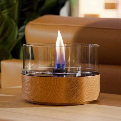 Εικόνα της Επιτραπέζια Εστία Φωτιάς Tenderflame Cafe 18 18x13.7cm 250ml Natural Oak TF-600032