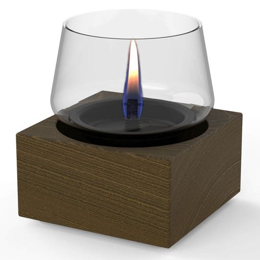 Εικόνα της Επιτραπέζια Εστία Φωτιάς Tenderflame Poppy 14 14x14x14.3cm 300ml Black Oak TF-600027