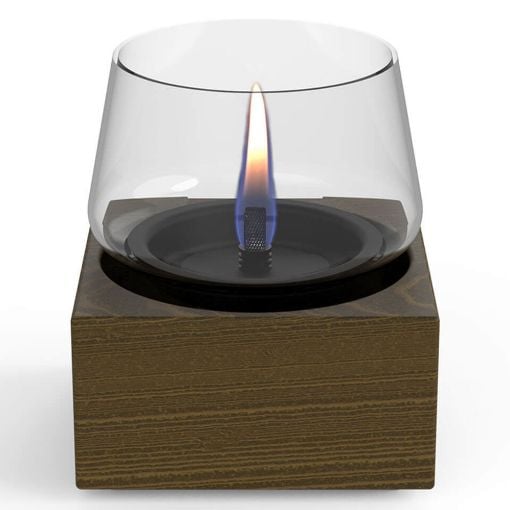 Εικόνα της Επιτραπέζια Εστία Φωτιάς Tenderflame Poppy 14 14x14x14.3cm 300ml Black Oak TF-600027
