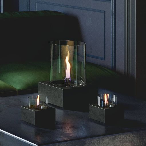 Εικόνα της Επιτραπέζια Εστία Φωτιάς Tenderflame Jasmine 23.5x23.5x35cm 250ml Black TF-600020