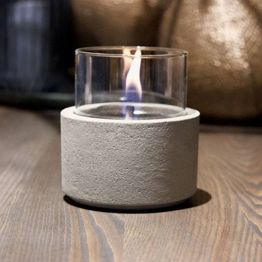 Εικόνα της Επιτραπέζια Εστία Φωτιάς Tenderflame Lotus 12 13x17.5cm 300ml Concrete TF-300082
