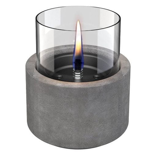 Εικόνα της Επιτραπέζια Εστία Φωτιάς Tenderflame Lotus 12 13x17.5cm 300ml Concrete TF-300082