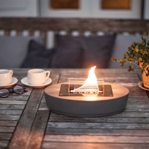 Εικόνα της Επιτραπέζια Εστία Φωτιάς Tenderflame Carnation 32x22x7cm 500ml Concrete TF-100153