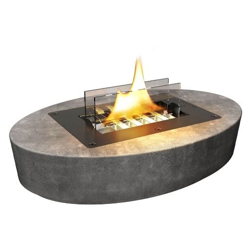 Εικόνα της Επιτραπέζια Εστία Φωτιάς Tenderflame Carnation 32x22x7cm 500ml Concrete TF-100153