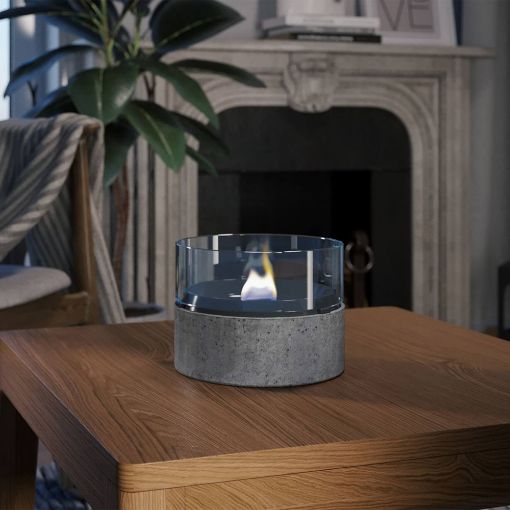 Εικόνα της Επιτραπέζια Εστία Φωτιάς Tenderflame Café 18 Lava 18.2x13.5cm 250ml Grey TF-0410010