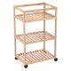 Εικόνα της Τρόλεϊ Aποθήκευσης Estia Bamboo Essentials Ξύλινο με 3 Ράφια 47x36x76cm Μπεζ 02-37871