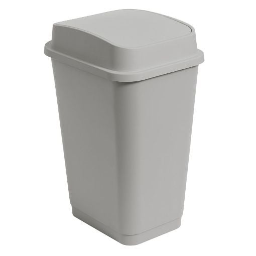 Εικόνα της Κάδος Απορριμμάτων Estia Homely Fliptop 2 50lt Γκρι 02-49238