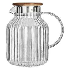 Εικόνα της Κανάτα Estia Allure Γυάλινη 1300ml με Ξύλινο Καπάκι 01-36782