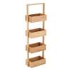 Εικόνα της Επιδαπέδια Ραφιέρα Μπάνιου Estia Bamboo Essentials με 4 Ράφια 26x17x88cm 02-37833