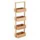Εικόνα της Επιδαπέδια Ραφιέρα Μπάνιου Estia Bamboo Essentials με 4 Ράφια 26x17x88cm 02-37833