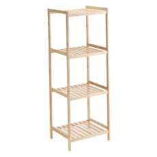 Εικόνα της Επιδαπέδια Ραφιέρα Μπάνιου Estia Bamboo Essentials με 4 Ράφια 35x30x100cm 02-37819