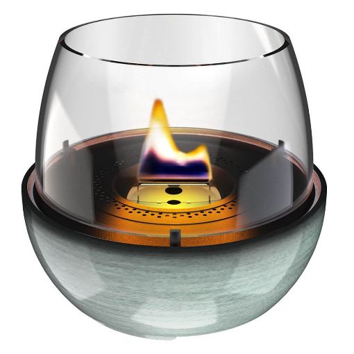 Εικόνα της Επιτραπέζια Εστία Φωτιάς Tenderflame Tulip 18 Reactive Glaze 19.3x18cm 250ml Green TF-0410005