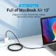Εικόνα της Καλώδιο Vention USB Type-C to Type-C 60W Braided 1m Gray TADHF