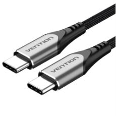 Εικόνα της Καλώδιο Vention USB Type-C to Type-C 60W Braided 1m Gray TADHF