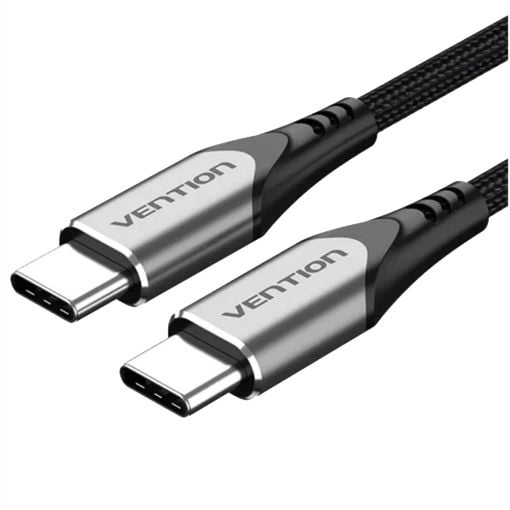 Εικόνα της Καλώδιο Vention USB Type-C to Type-C 60W Braided 1m Gray TADHF