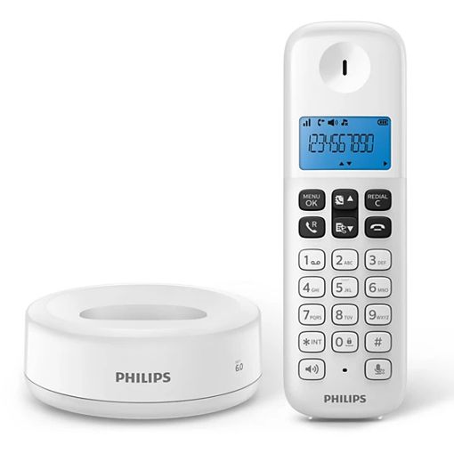 Εικόνα της Ασύρματο Τηλέφωνο Philips GR White D1611W/GRS
