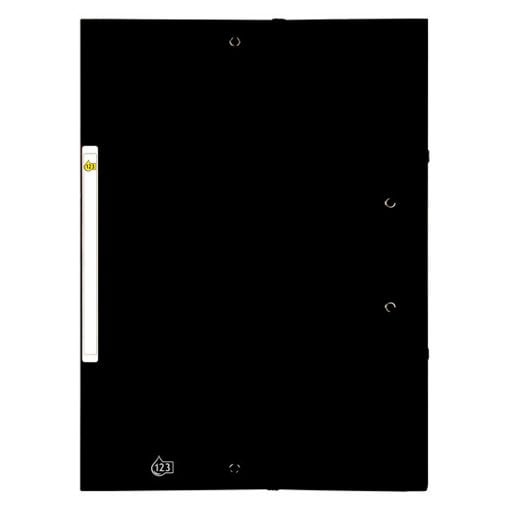 Εικόνα της Χάρτινο Ντοσιέ με Λάστιχο 123inkt Α4 Μαύρο