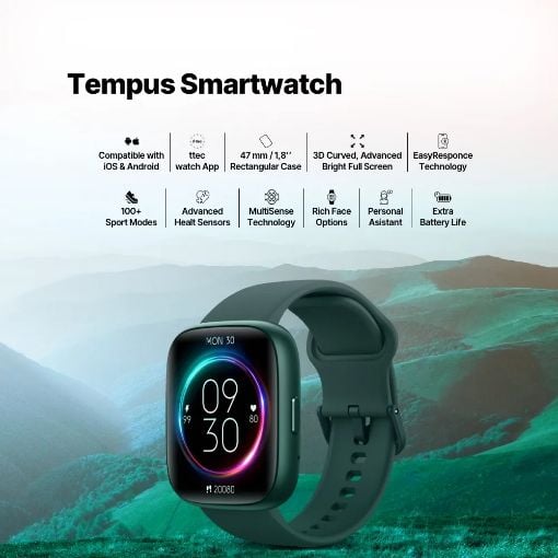 Εικόνα της Smartwatch TTEC Tempus 47mm Petrol Green 2S10WPY