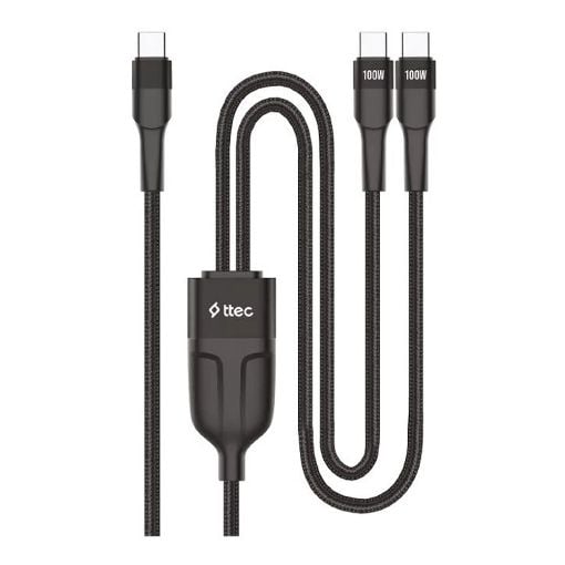 Εικόνα της Καλώδιο TTEC AlumiCable Duo 2x USB-C to USB-C 100W 1.5m 2DK55S
