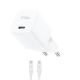 Εικόνα της Φορτιστής TTEC GAN PD USB-C 30W με Καλώδιο USB-C to Lightning 60W 1.5m White 2SCG30LB