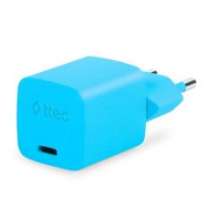 Εικόνα της Φορτιστής TTEC GAN PD USB-C 20W με Καλώδιο Lightning 1.2m Neon Blue 2SCG20LNM