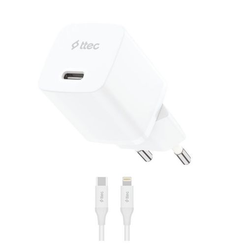Εικόνα της Φορτιστής TTEC GAN PD USB-C 20W με Καλώδιο USB-C to Lightning 1.5m White 2SCG20LB
