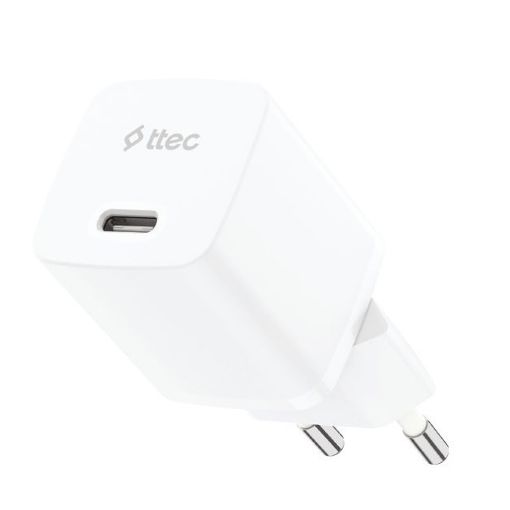 Εικόνα της Φορτιστής TTEC GAN PD USB-C 30W με Καλώδιο USB-C 60W 1.2m White 2SCG30CB