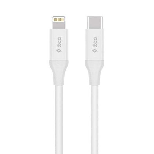 Εικόνα της Καλώδιο TTEC USB-C to Lightning 1.5m White 2DK40B